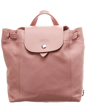 Longchamp Le Pliage Cuir Backpack in Pink