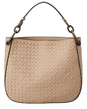 bottega veneta small loop intrecciato woven hobo bag