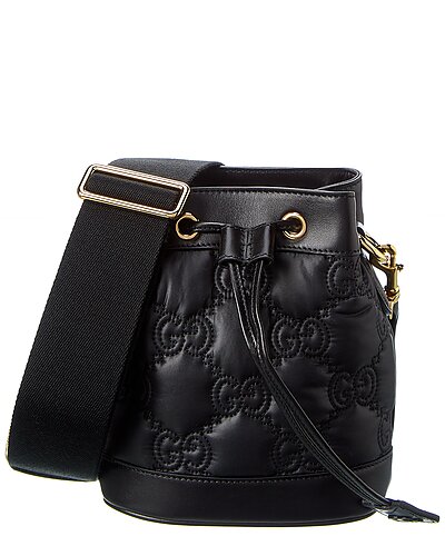 Gucci GG Matelasse Nylon & Leather Bucket Bag