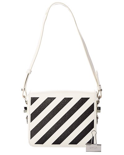 Off-White™ Diagonal Flap Leather Shoulder Bag
