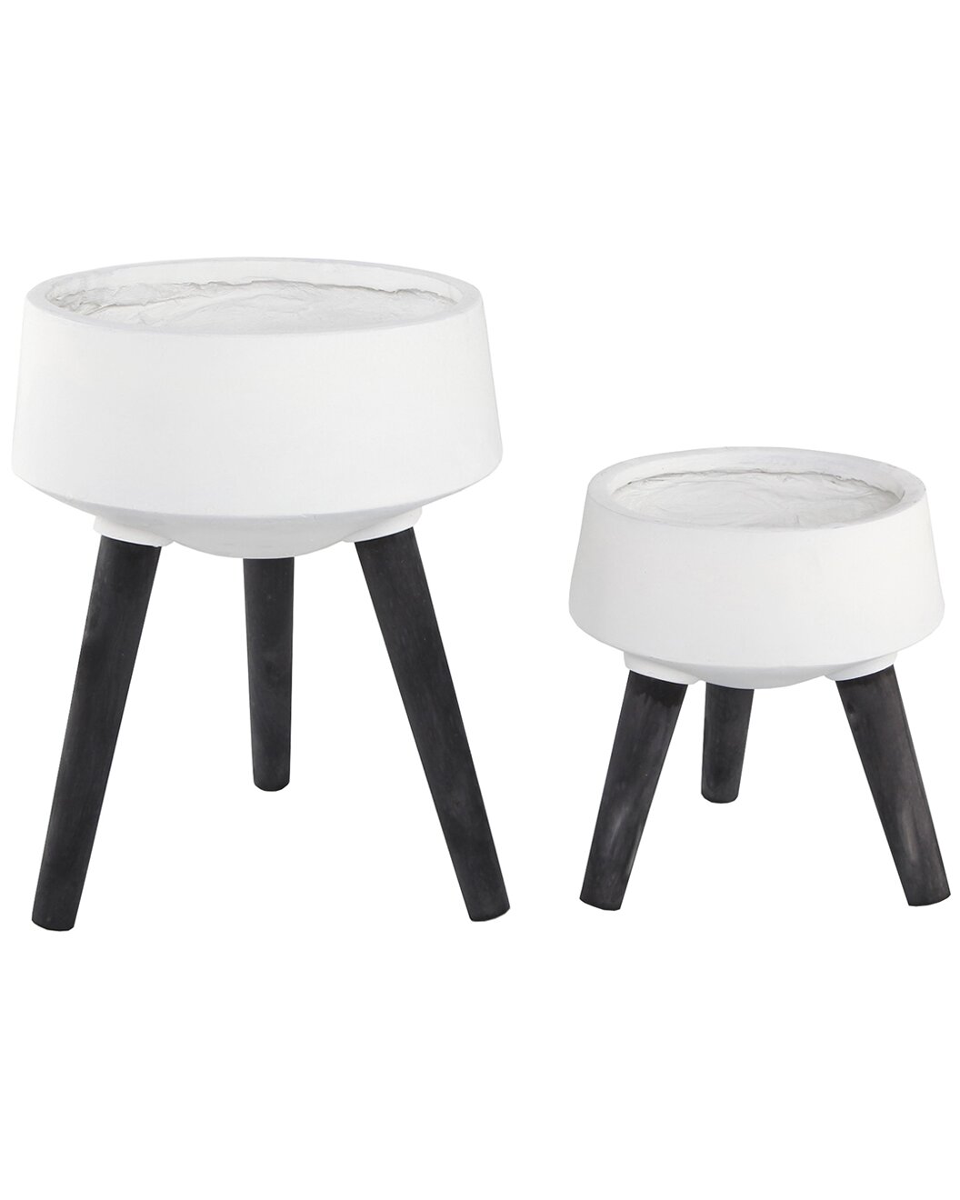 Set of 2 Fiberglass Pots on Legs