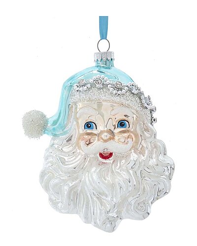 Kurt Adler 5.5in Glass Santa Ornament