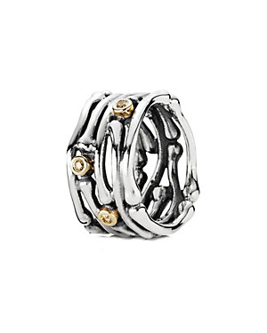 PANDORA Dancing 14K & Silver Diamond Ring