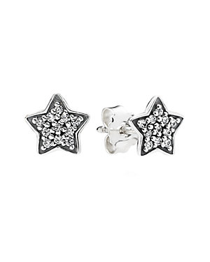PANDORA Star Silver Pave CZ Stud Earring