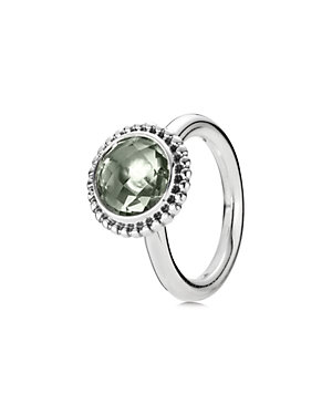 PANDORA Inspired Bloom Silver Quartz Ring