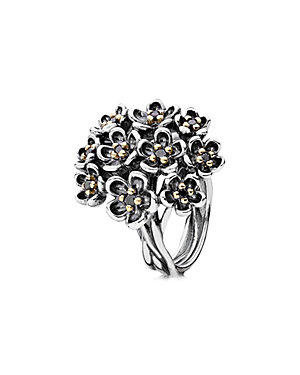 PANDORA Forever Bloom 14K Two-Tone Spinel Ring