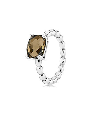 PANDORA Autumn Breeze Silver Quartz Ring