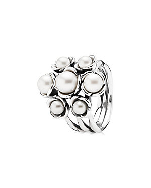 PANDORA Wishful Thinking Silver Pearl Ring