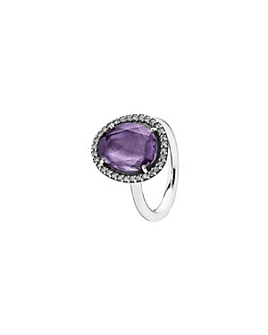 PANDORA Glamorous Legacy Silver Amethyst & CZ Ring