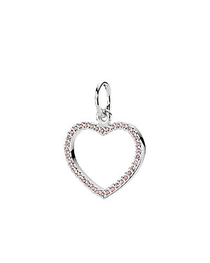 PANDORA Be My Valentine Silver CZ Charm