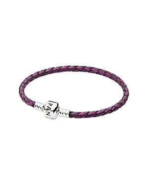 PANDORA Silver & Leather Bracelet