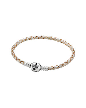 PANDORA Silver & Leather Bracelet