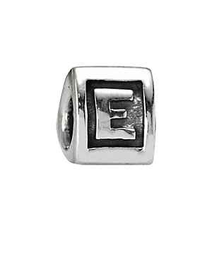 PANDORA Silver Letter E Charm