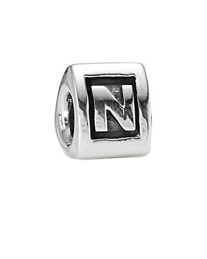 PANDORA Silver Letter N Charm