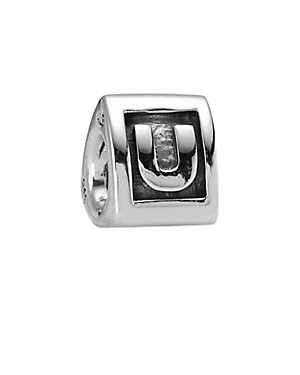 PANDORA Silver Letter U Charm