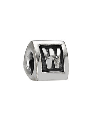 PANDORA Silver Letter W Charm