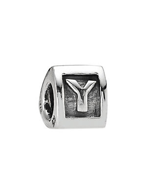 PANDORA Silver Letter Y Charm
