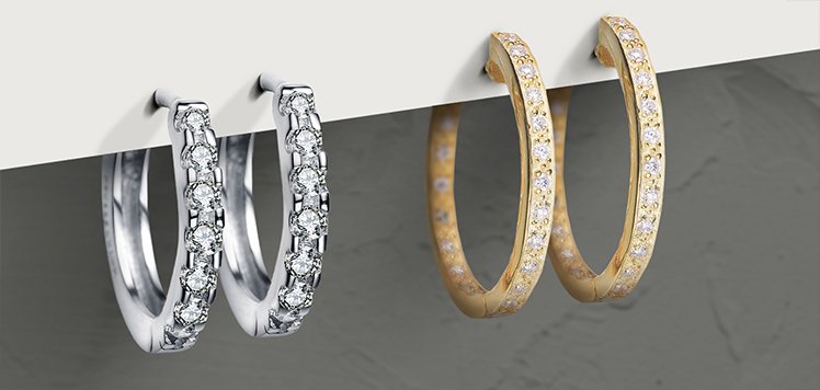 Diamond & More Hoops We're Wearing