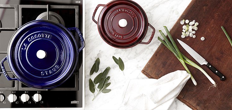 European-Inspired Kitchen With Staub