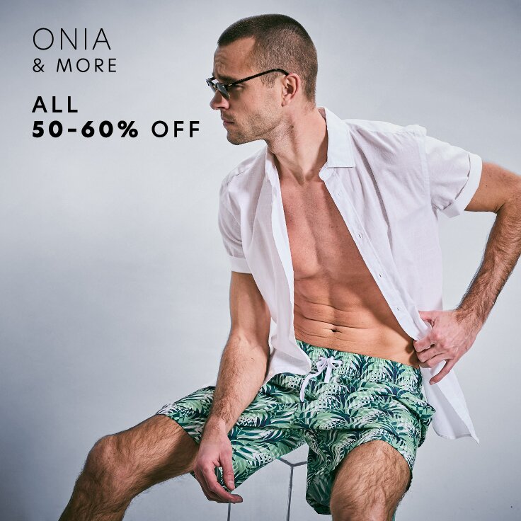 All 50 – 60% Off Onia & More: New for Men