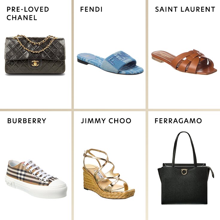 Ferragamo, Saint Laurent, Burberry, Jimmy Choo, FENDI, & Pre-Loved Chanel: Shop the Icons for Less