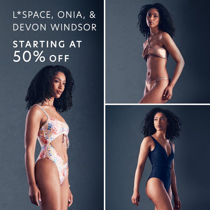 Starting at 50% Off L*Space, Onia, & Devon Windsor: New In