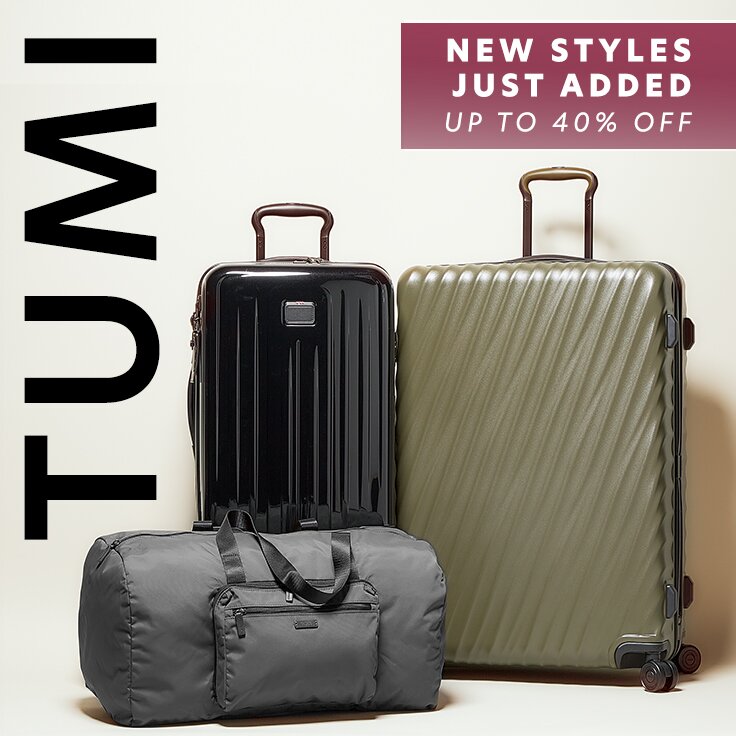 TUMI Up to 40% Off | New Styles Just Added: 3 Days to Shop