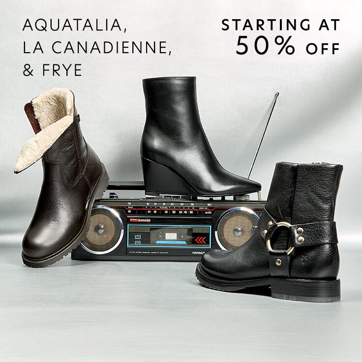 Starting at 50% Off Aquatalia, La Canadienne, & Frye: Fall Arrivals