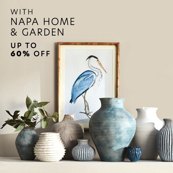 Up to 60% Off with Napa Home & Garden: Throws to Faux Florals