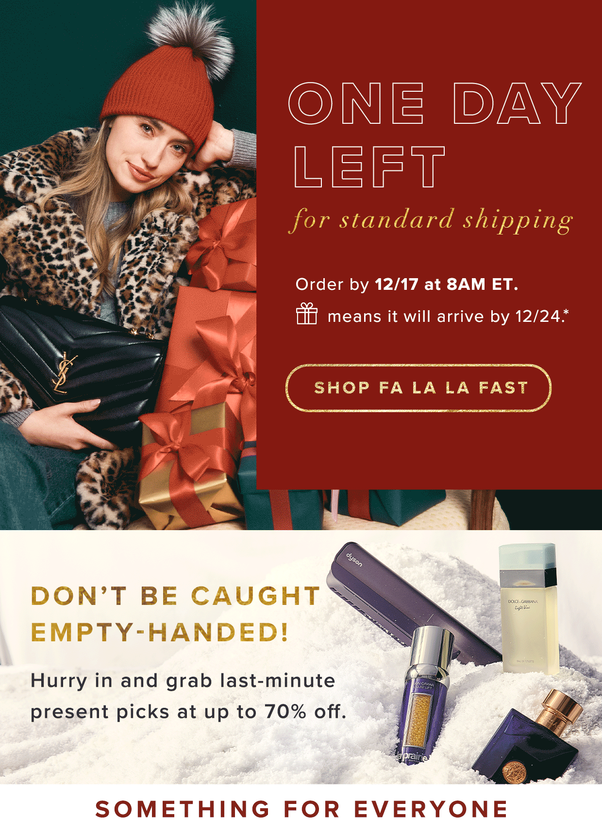 One Day Left For Standard Shipping