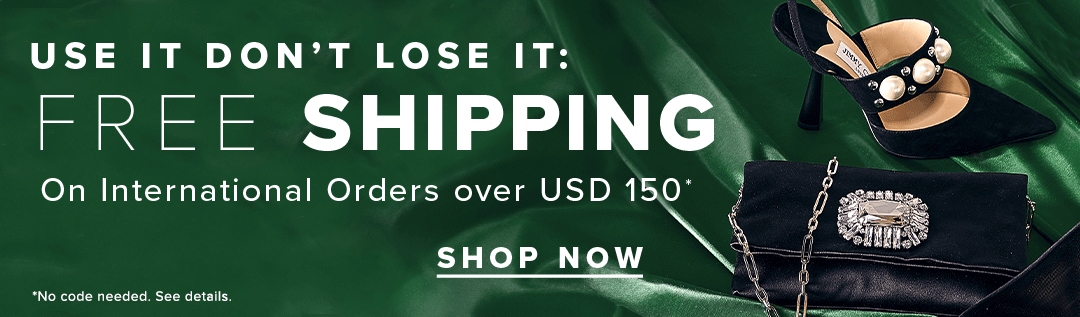 free shipping on international orders over USD 150.*