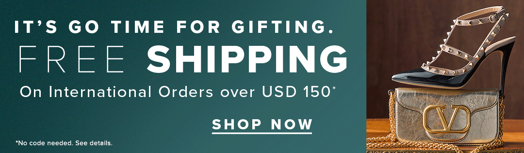 free shipping on international orders over USD 150.*