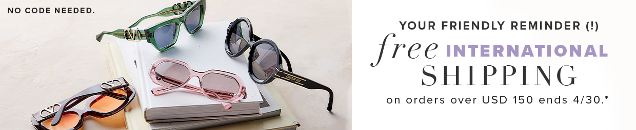 free shipping on international orders over USD 150.*