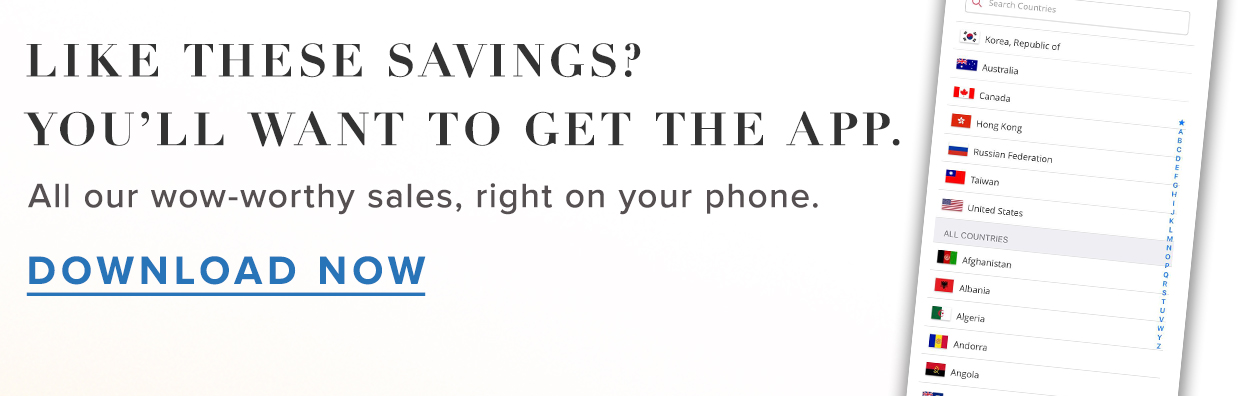 International Shipping is available on the app!
