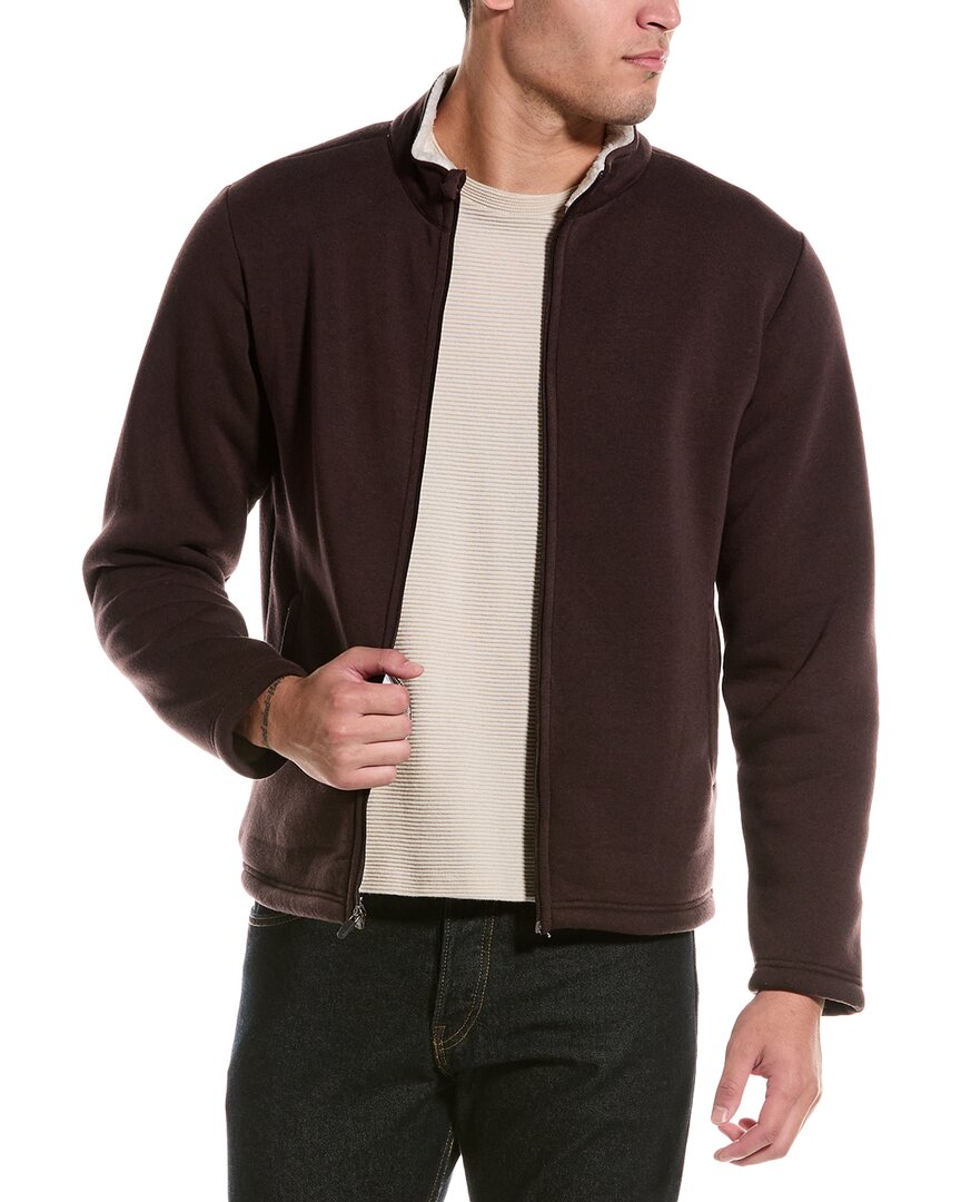 Vintage 1946 Sherpa Bonded Fleece Cardigan In Brown