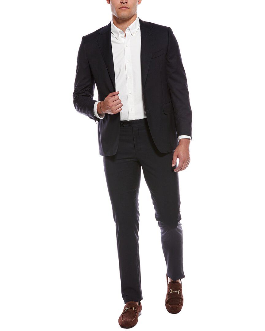 Canali 2pc Wool Suit In Black
