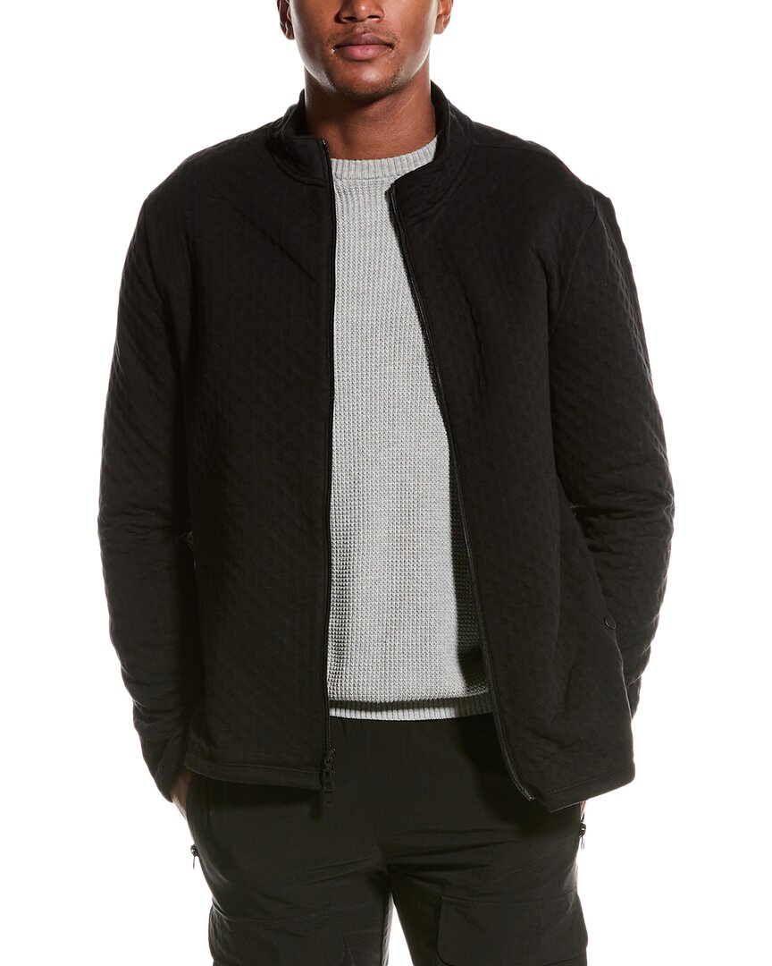 Shop M- Magaschoni M Magaschoni Mock Zip-up Jacket In Black