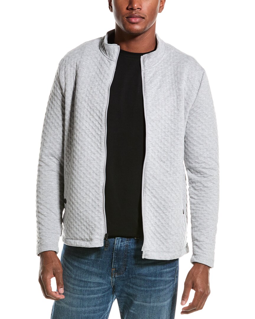 Shop M- Magaschoni M Magaschoni Mock Zip-up Jacket In Grey