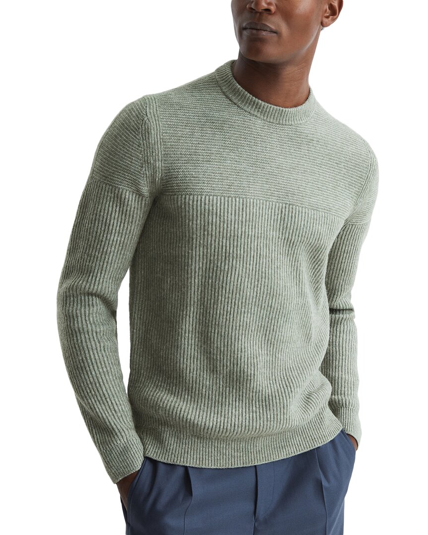 REISS REISS MARCUS ALPACA & WOOL-BLEND CREW RIB JUMPER