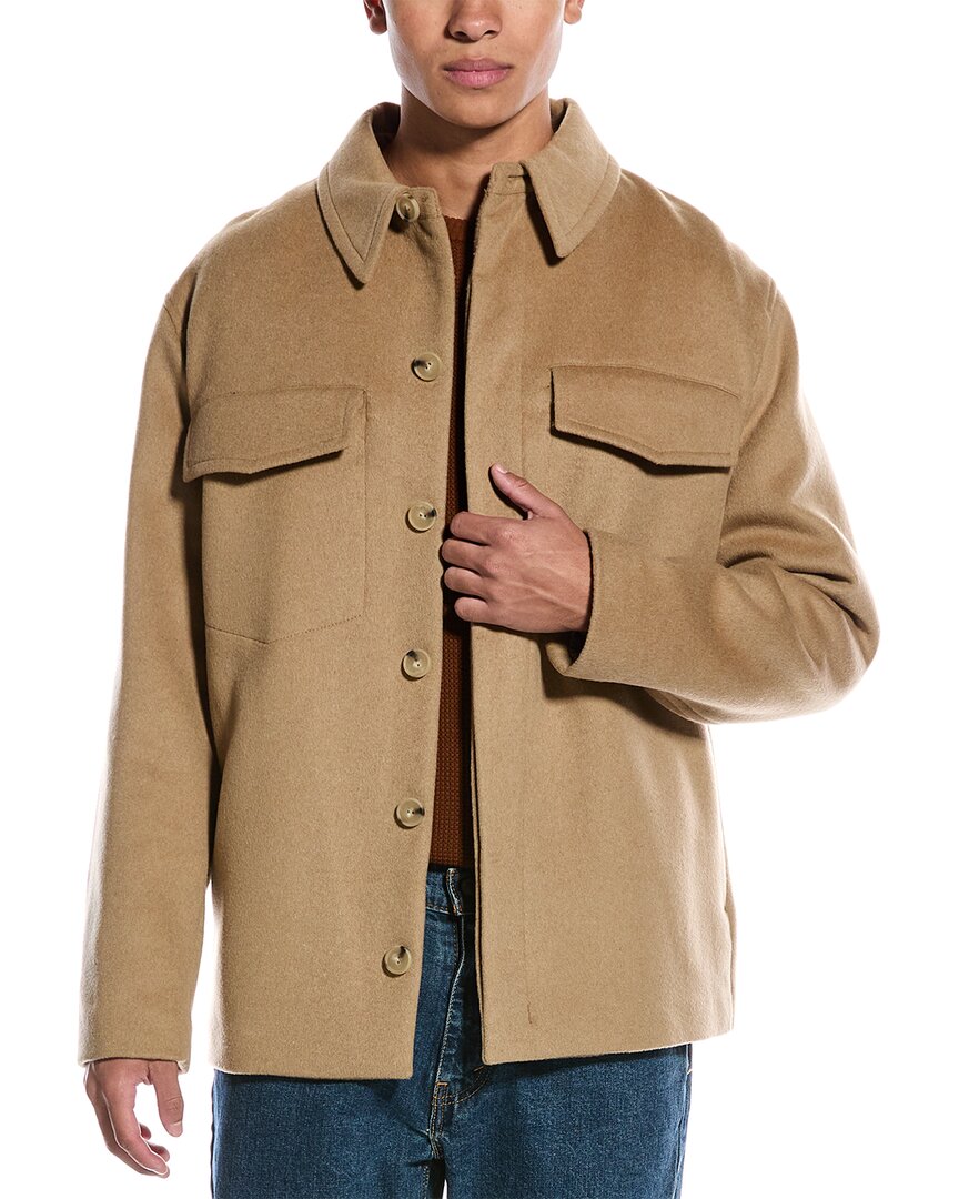 Vince Splittable Drape Wool-blend Shirt Jacket