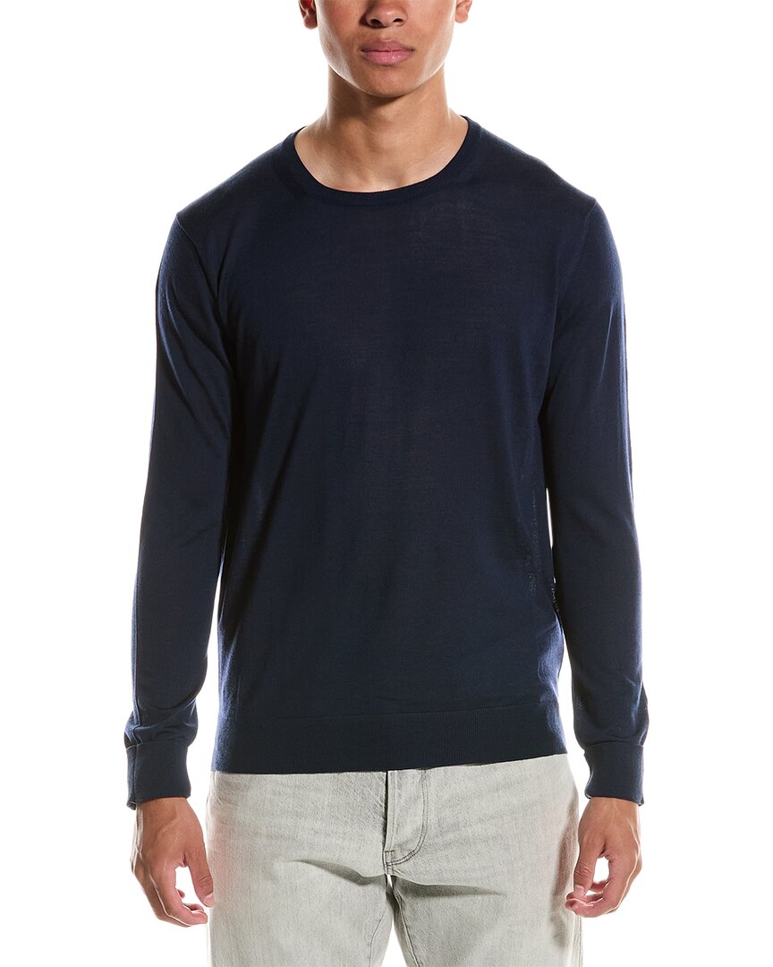 Lanvin Lightweight Wool Crewneck Sweater In Blue