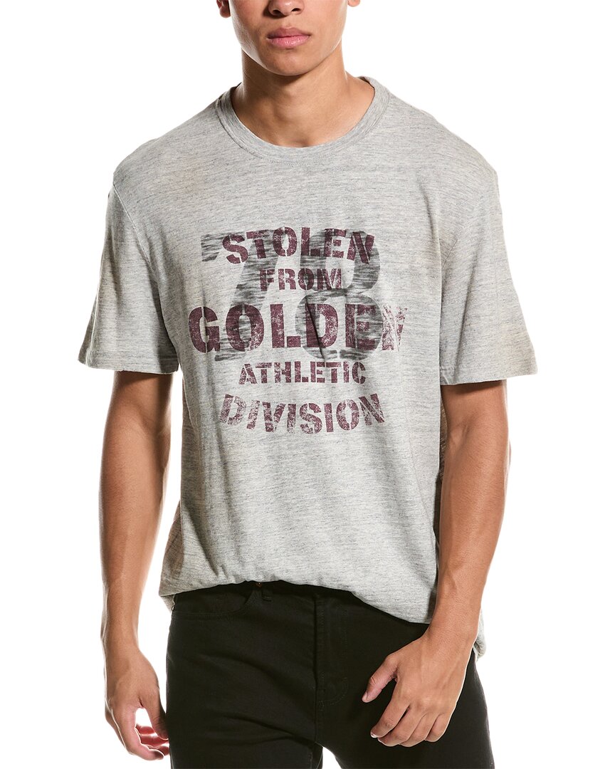 Golden Goose Cotton T-shirt Graphic Print In Gray