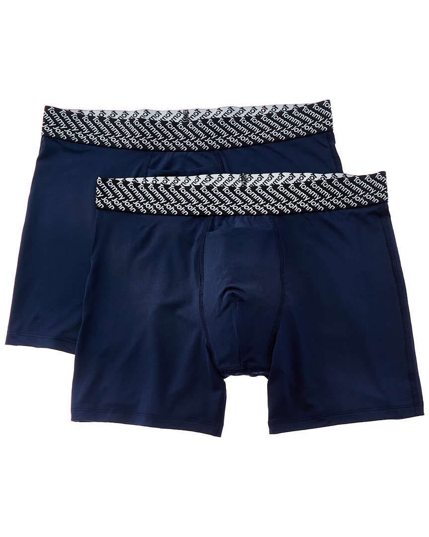 Tommy John 2pk Performance Basics Boxer Brief In Blue