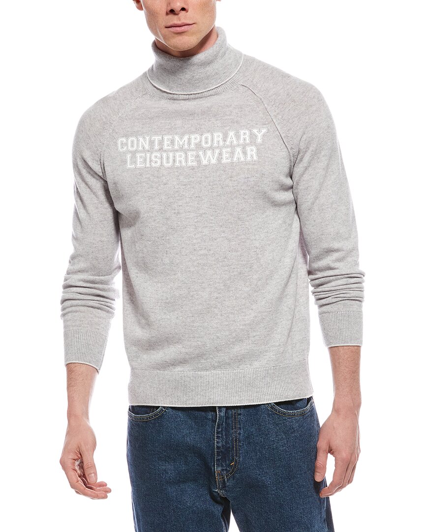 Eleventy Cashmere Turtleneck Sweater In Gray