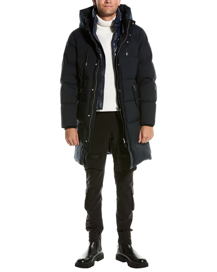 MACKAGE MACKAGE ANTOINE LEATHER-TRIM COAT