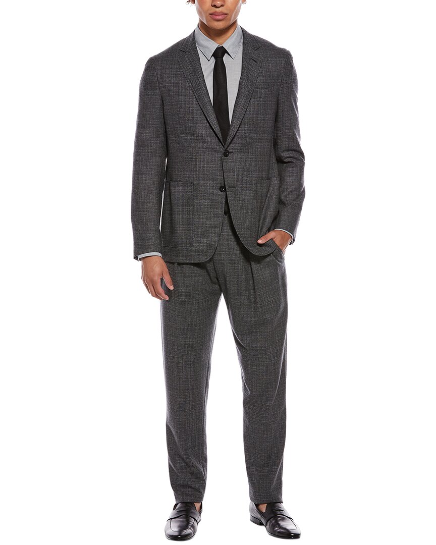 Canali 2pc Wool-blend Suit In Gray