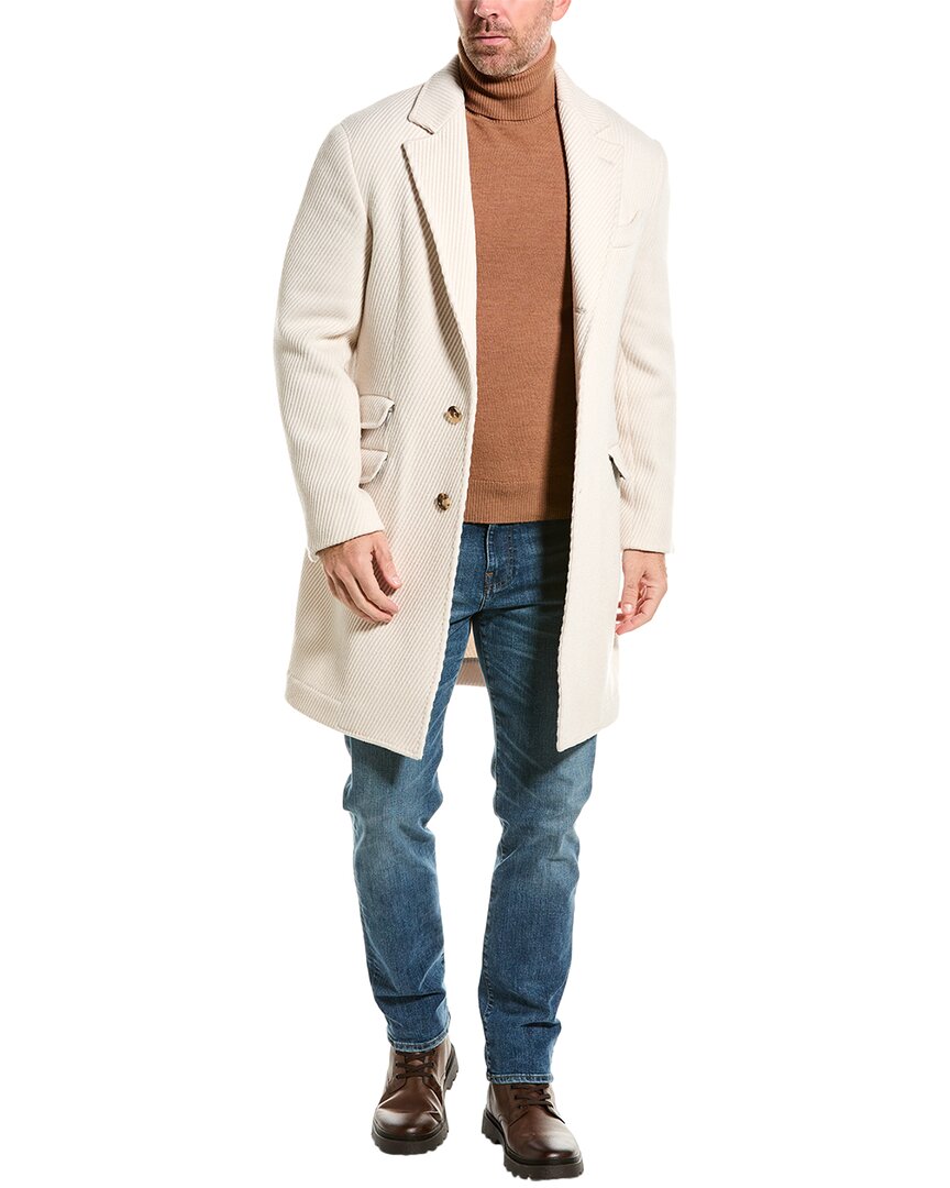 Brunello Cucinelli Corduroy Coat With Button Cuffs And Side Pockets