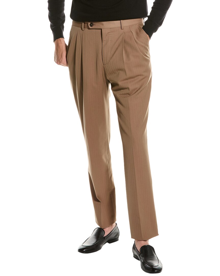 Brunello Cucinelli Wool Pant In Multi