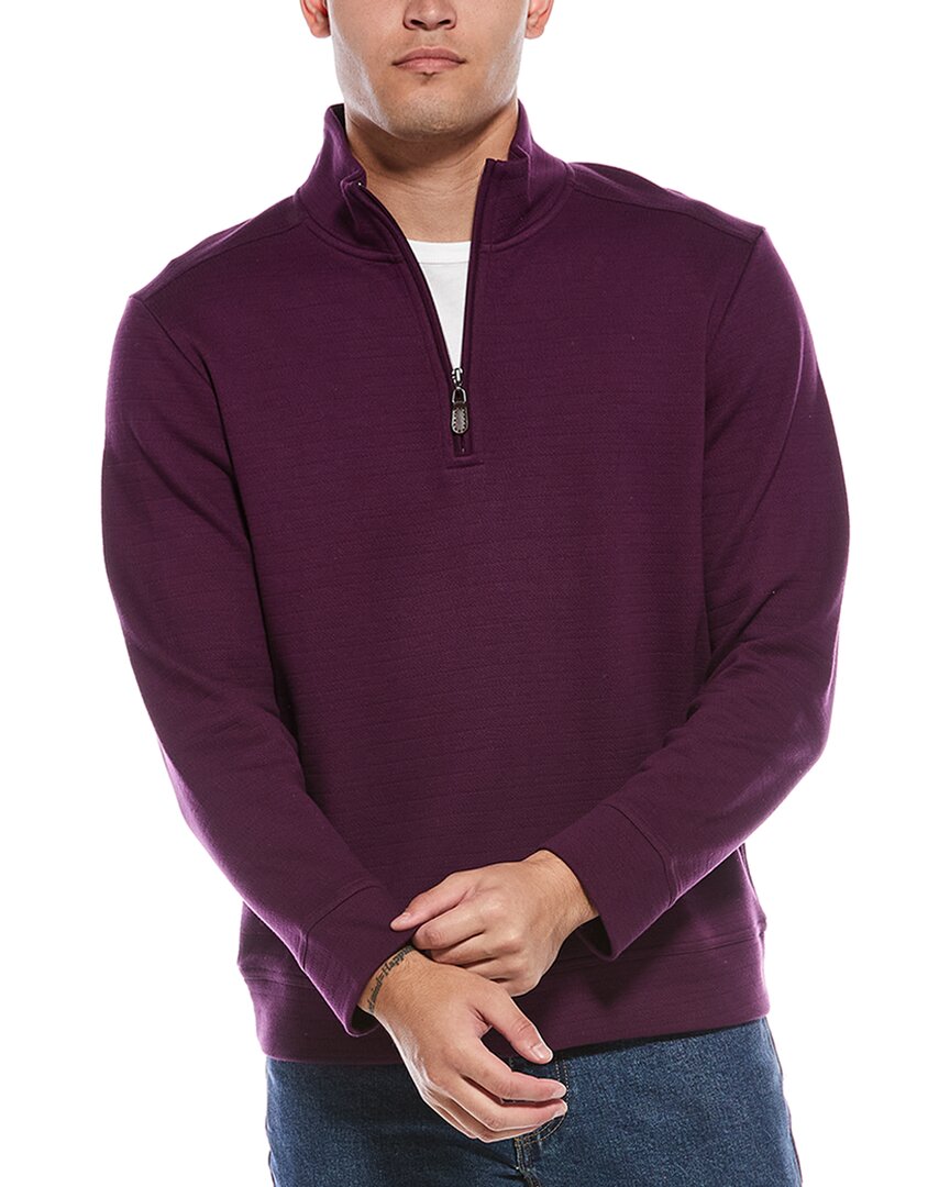 Tommy Bahama 1/2-zip Mock Neck Pullover In Purple
