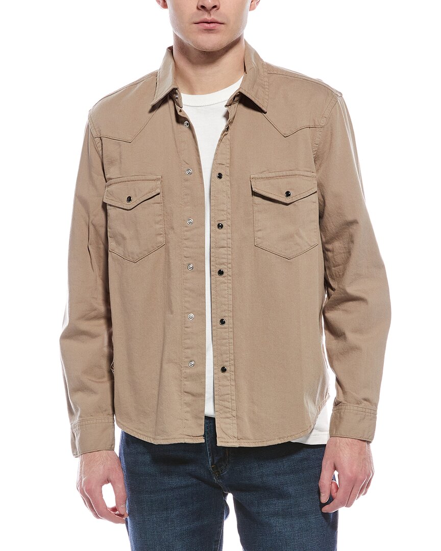 Frame Denim Western Denim Shirt In Brown